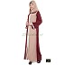 Front open Abaya- MAROON-BEIGE Front open Abaya- MAROON-BEIGE